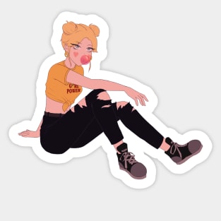 Aesthetic Star Butterfly ''girl power'' Sticker